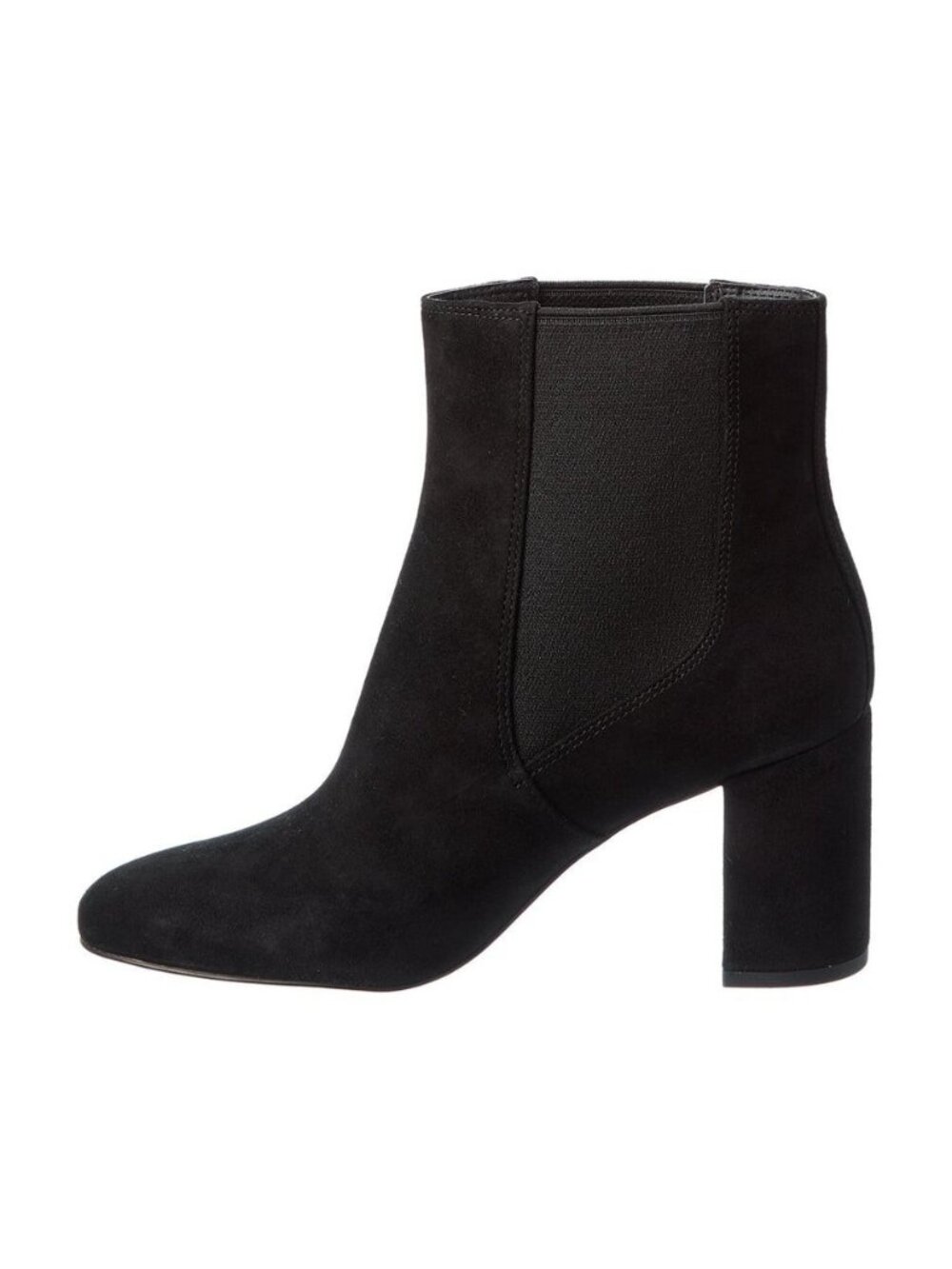 $650 STUART WEITZMAN CELINA chelsea SUEDE Bootie block heel black 8.5 (PD26)